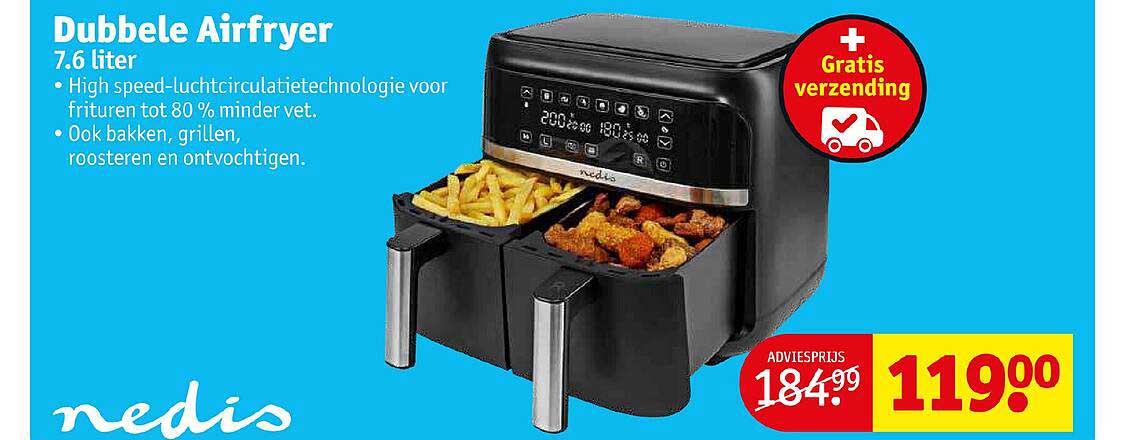 Nedis Dubbele Airfryer Aanbieding Bij Kruidvat Folders Nl