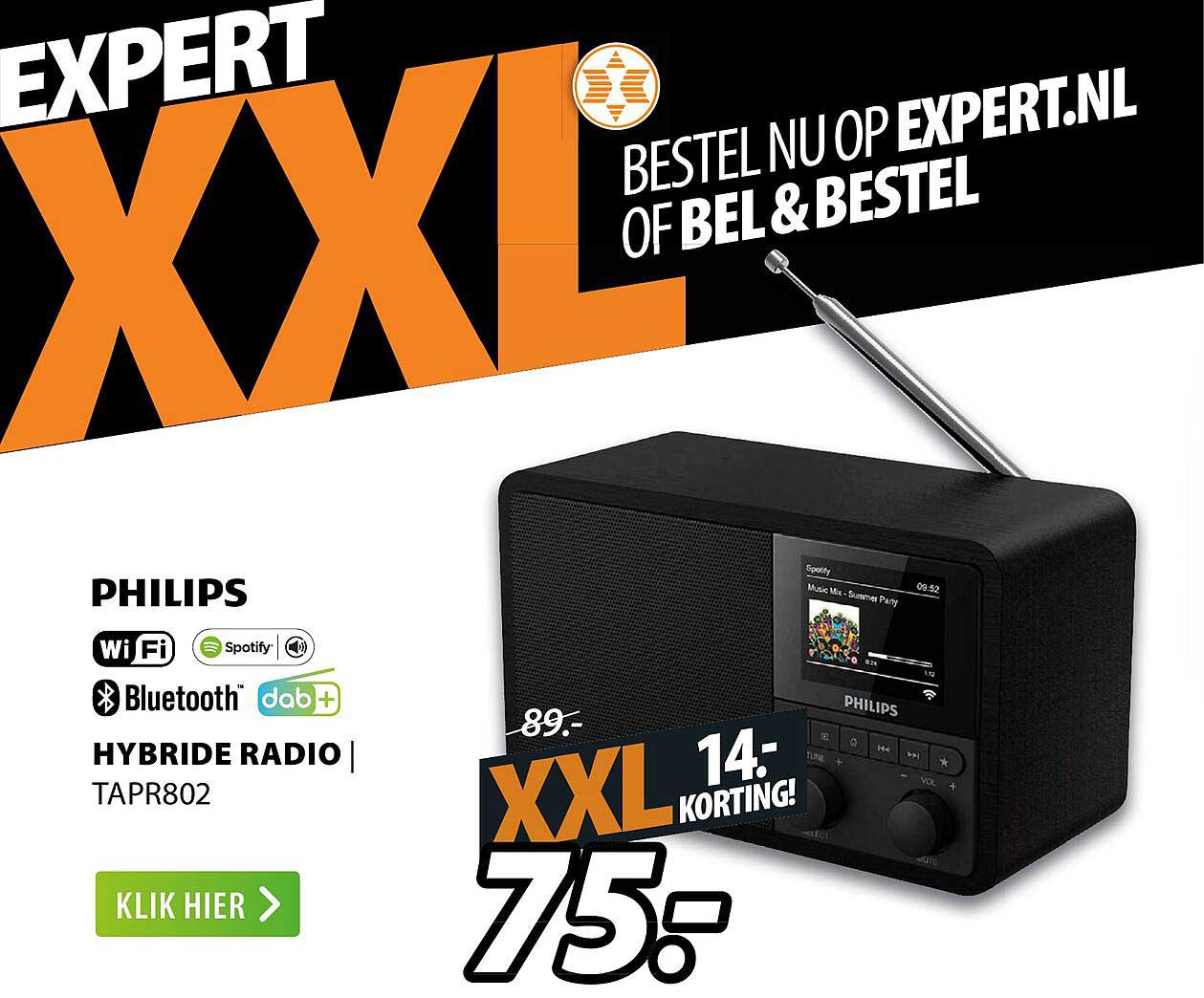 GO SOLID! Adapter voor Philips TAM2505 DAB Radio
