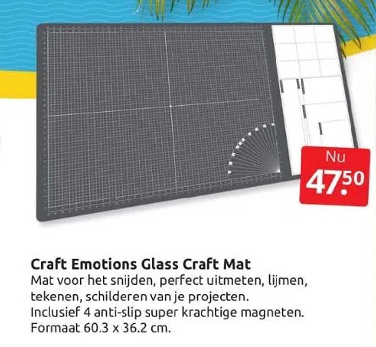 Craft Emotions Glass Craft Mat Aanbieding bij BoekenVoordeel 1Folders.nl