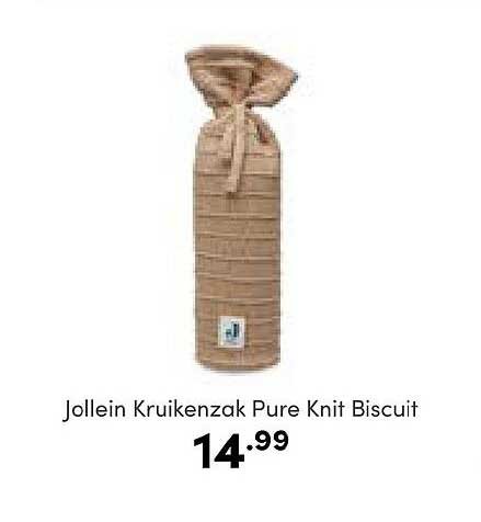 Wiegdeken Jollein Basic Knit Biscuit/Fleece | Geboortewinkel