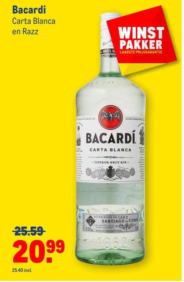 Bacardi Carta Blanca En Razz Aanbieding bij Makro - 1Folders.nl