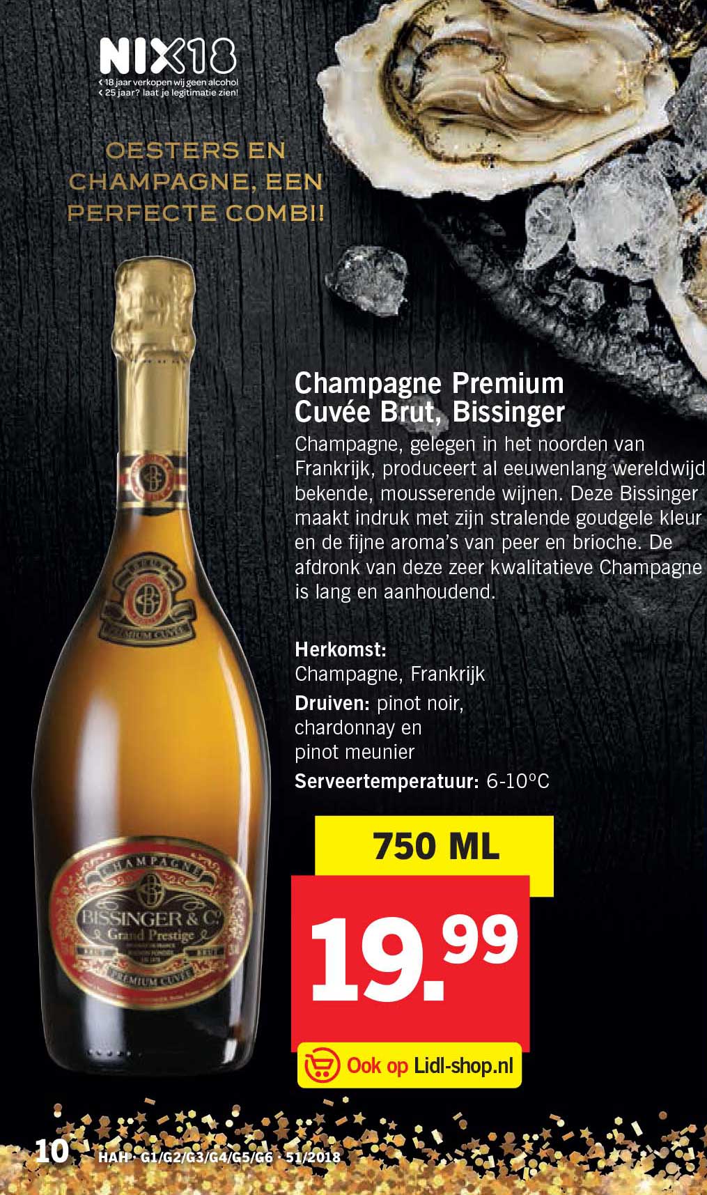 Aanbieding Champagne Bissinger Brut, bij Cuvee Premium Lidl