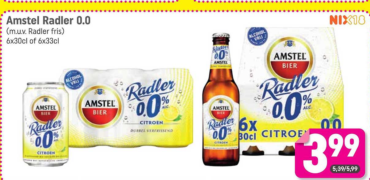 Amstel Radler 0.0 Aanbieding bij Dagwinkel 1Folders.nl