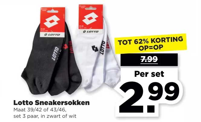 Lotto sneakersokken online zwart