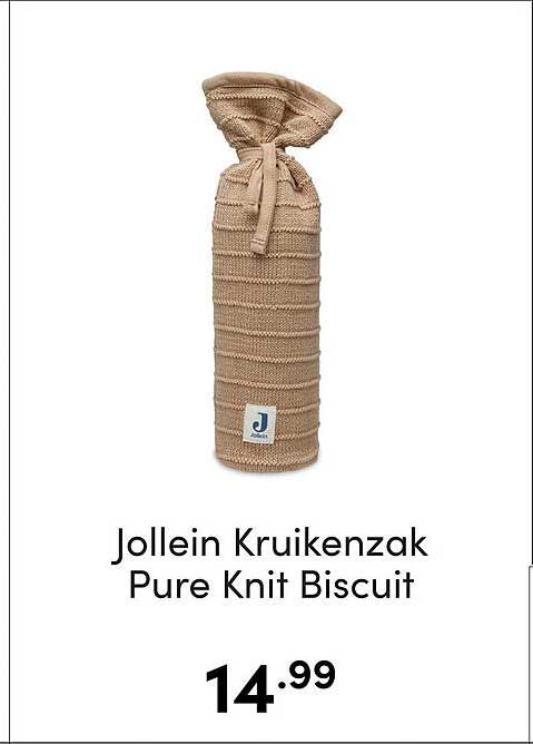 Jollein voetenzak pure knit biscuit