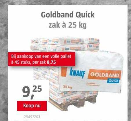 Knauf Goldband Pleistergips 25 kg - Bouwmaat