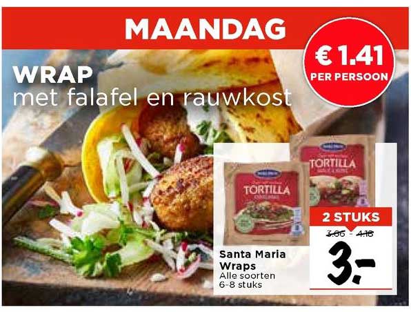 Santa Maria Wraps Aanbieding bij Vomar - 1Folders.nl
