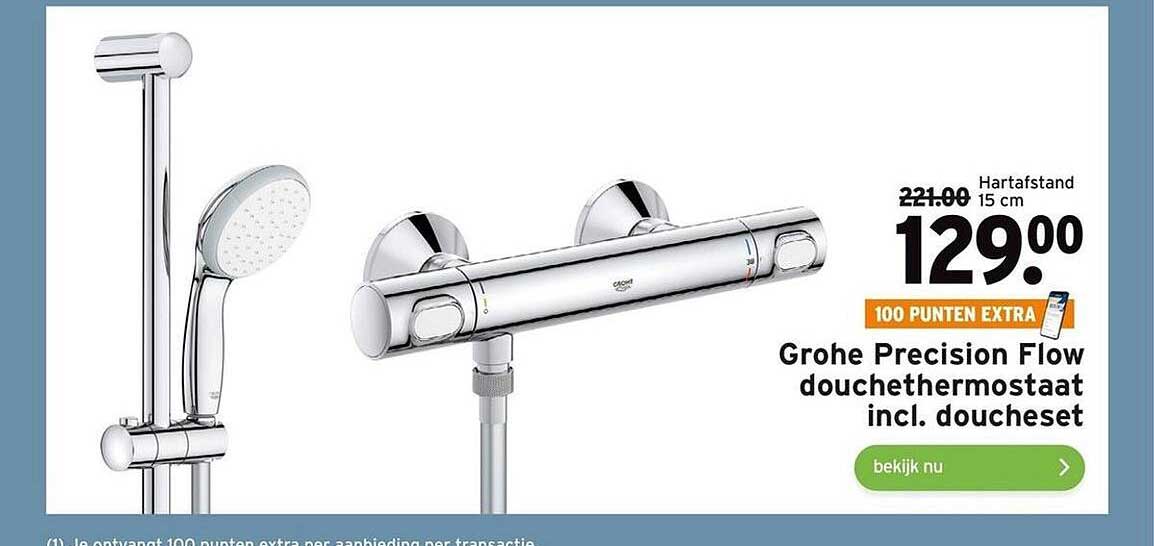 GROHE Precision Start Doucheset - thermostatische douchekraan - met