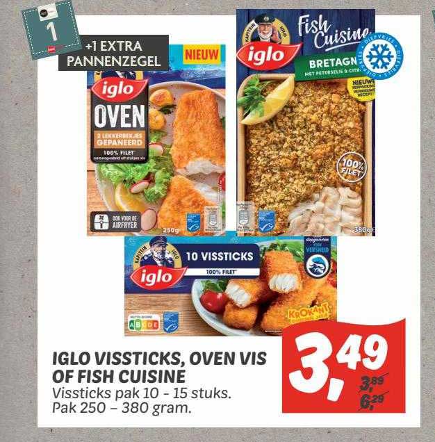 Iglo Vissticks Oven Vis Of Fish Cuisine Aanbieding Bij DekaMarkt