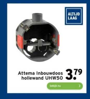 Uhw50 Attema Inbouwdoos Hollewand UHW50 Aanbieding bij GAMMA - 1Folders.nl