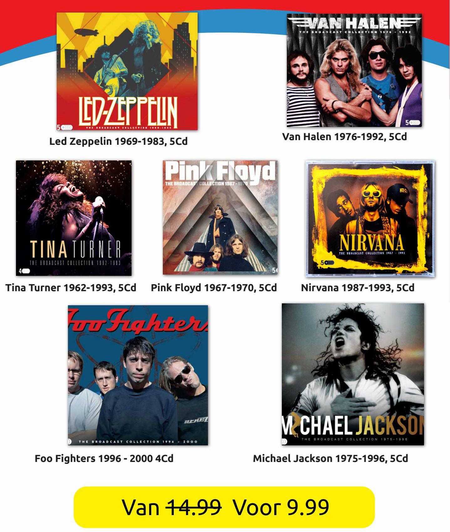 Led Zeppelin 19691983 5Cd, Van Halen 19761992 5Cd, Tina Turner 1962