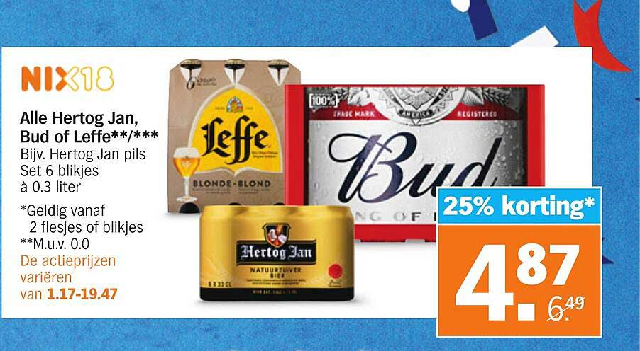 Alle Hertog Jan, Bud Of Leffe Aanbieding bij Albert Heijn - 1Folders.nl