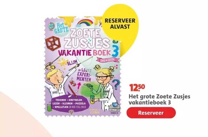 Het Grote Zoete Zusjes Vakantieboek 3 Aanbieding bij Bruna - 1Folders.nl