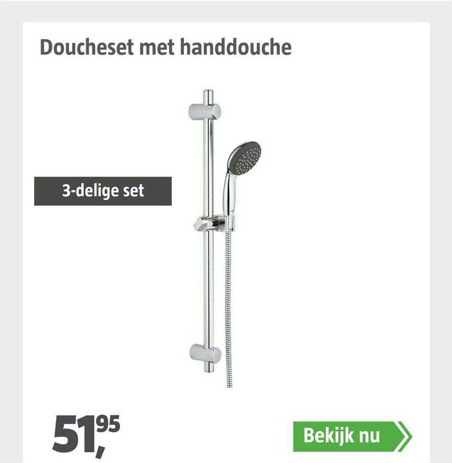 Sanisupreme®smartpulsethermostatische Doucheset Alicante 2 Weg 40 Cm Regendouche Mat Zwart
