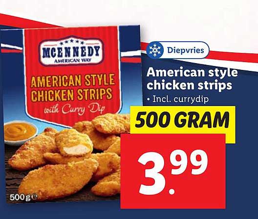 Chicken American Aanbieding Strips Style Lidl bij Mcennedy