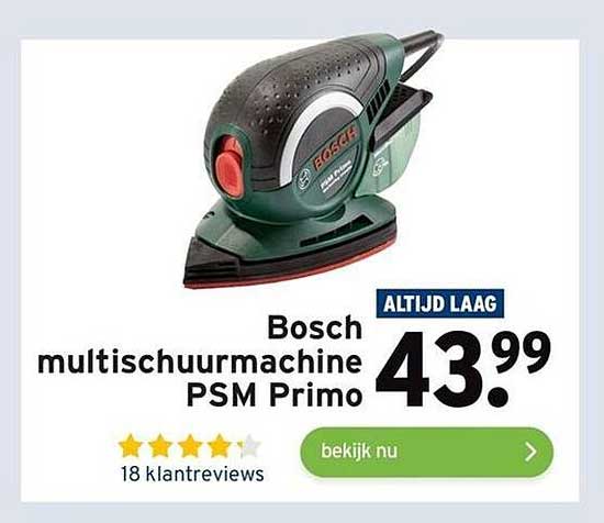 Primo Multitask Machine Bosch Multischuurmachine PSM Primo Aanbieding bij GAMMA - 1Folders.nl