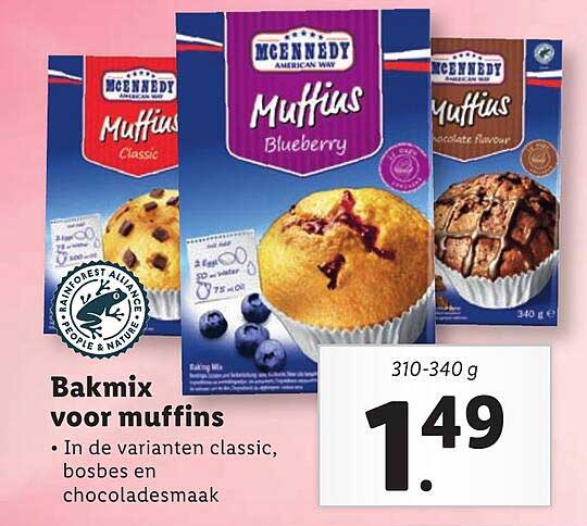 Mcennedy American Way Bakmix Voor Muffins Aanbieding bij Lidl