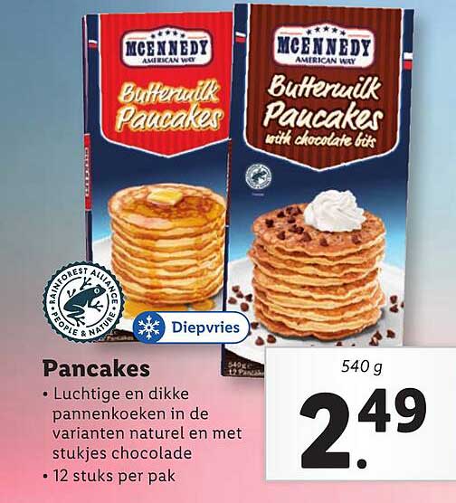 Mcennedy American Way Pancakes Aanbieding bij Lidl