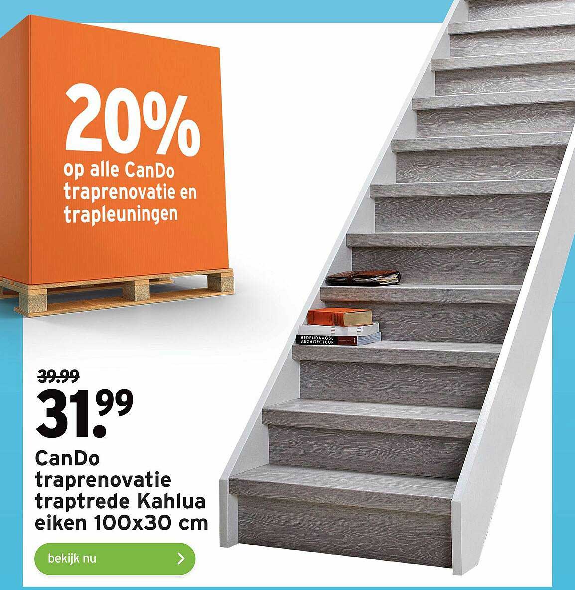 CanDo Traprenovatie Traptrede Kahlua Eiken 100x30 Cm 20 Korting 
