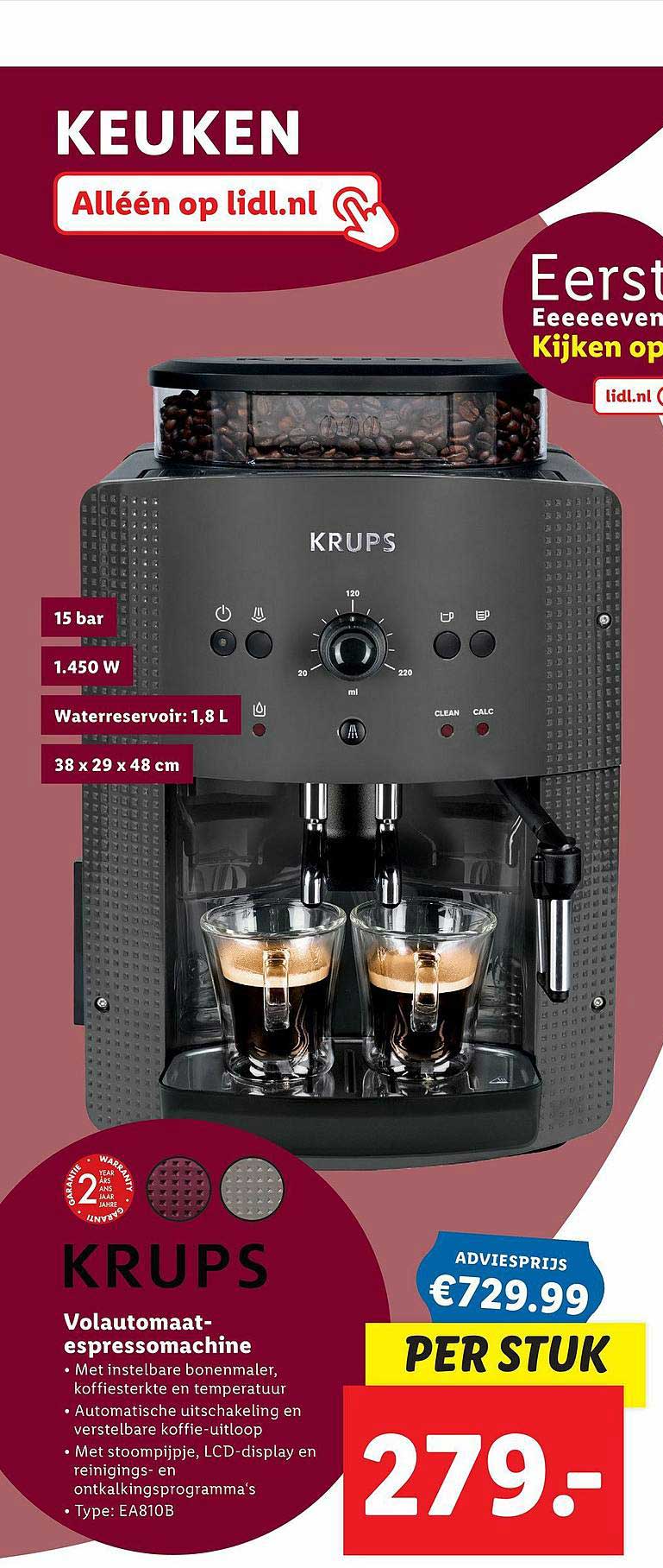 Krups Volautomaat Espressomachine Aanbieding Bij Lidl Shop - 1Folders.nl