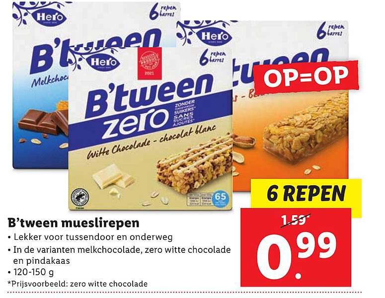 B'tween Mueslirepen Aanbieding Bij Lidl - 1Folders.nl