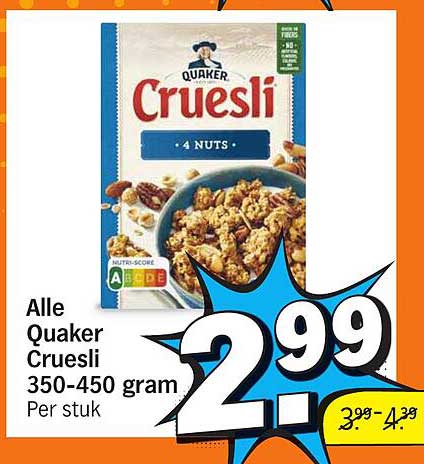 Quaker Cruesli 4 nuts family pack Order Online