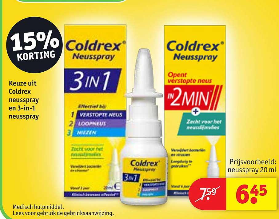 Coldrex Neusspray 20 Ml Aanbieding bij Kruidvat - 1Folders.nl