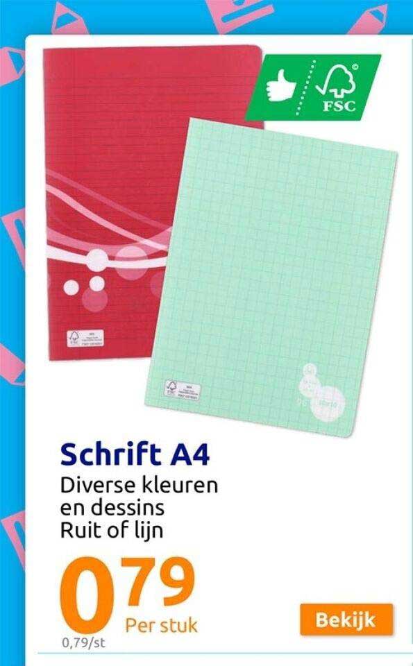 Schrift A4 Aanbieding Bij Action 1Folders nl schrift-a4-aanbieding-bij-action-1folders-nl