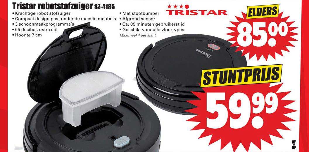 Tristar Robotstofzuiger SZ4185 Aanbieding bij Dirk 1Folders.nl
