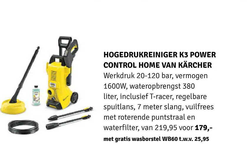 KARCHER K 3 POWER CONTROL HOME Hogedrukreiniger Zwart, Geel