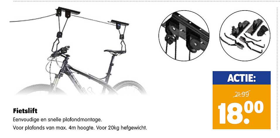 Voltano Fietslift - Ophangsysteem Fietstakel - Zwart Voltano Fietslift - Ophangsysteem Fietstakel - Zwart