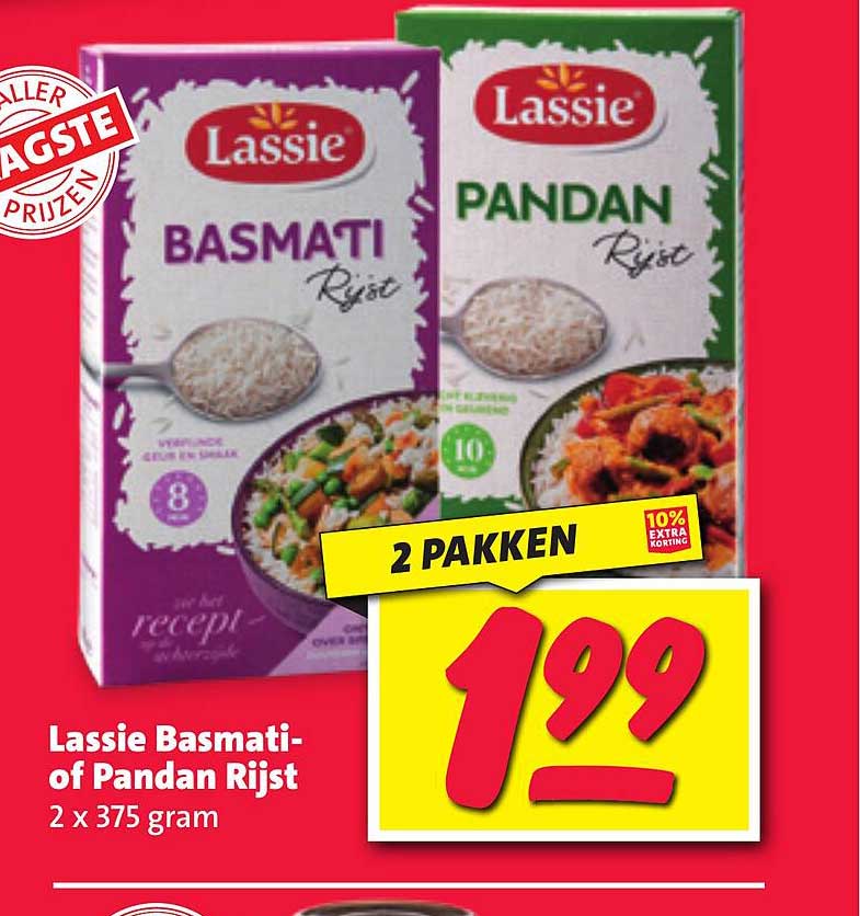 Lassie Basmati Of Pandan Rijst Aanbieding Bij Nettorama 1folders Nl