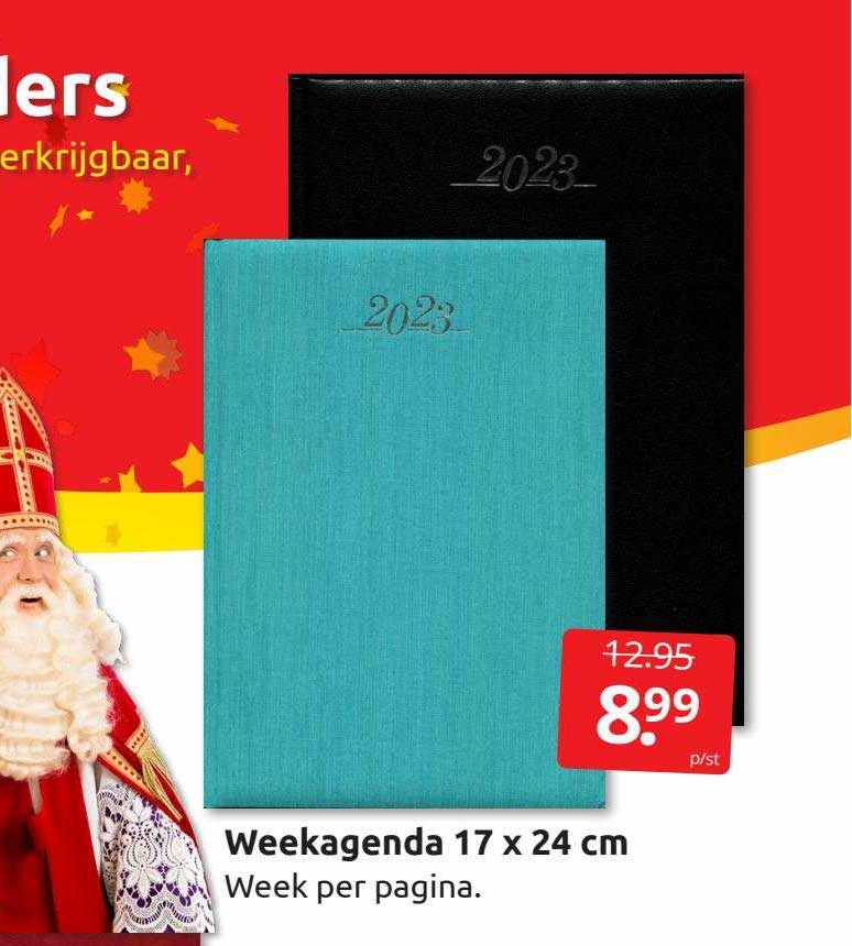 Weekagenda 17 X 24 Cm Aanbieding bij BoekenVoordeel 1Folders.nl