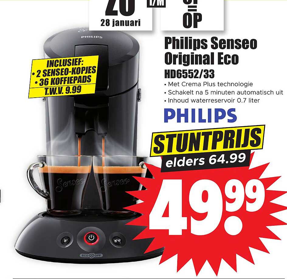 Lidl Aanbieding Eco Senseo bij HD6552-39 Philips