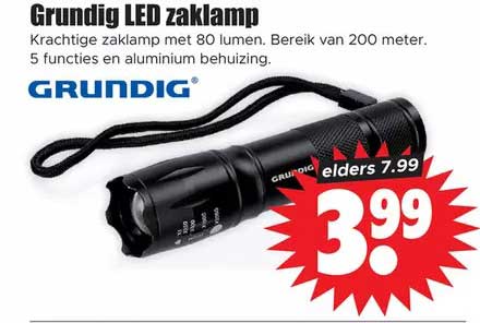 Velamp Ignition XL 3W LED Zaklamp - Kunststof, Krachtig Licht, 2D Batterijen (niet Inbegrepen)