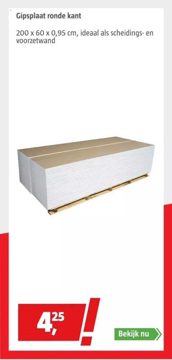Gipsplaat Ronde Kant Aanbieding bij BAUHAUS 1Folders.nl