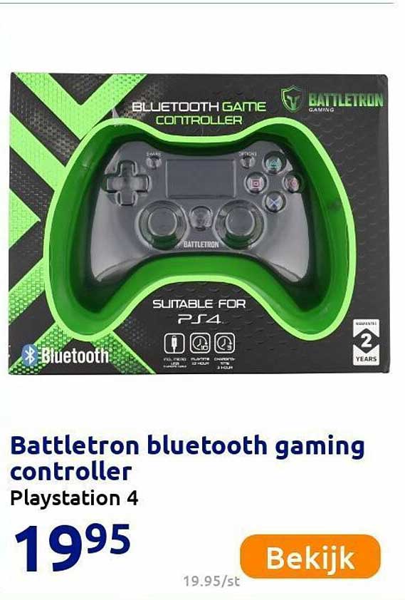 Battletron Bluetooth Gaming Controller Playstation 4 Aanbieding bij Action 1Folders.nl