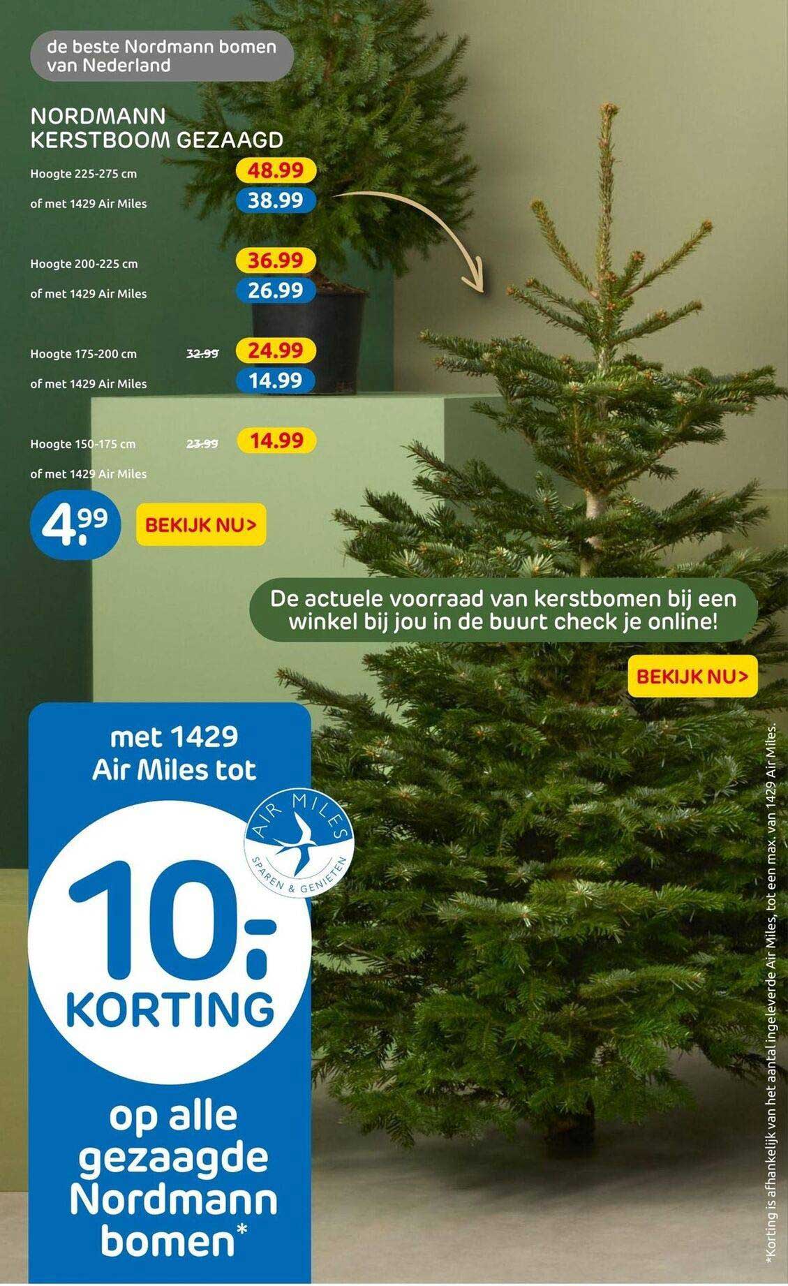 Nordmann Kerstboom Gezaagd Aanbieding bij Praxis 1Folders.nl