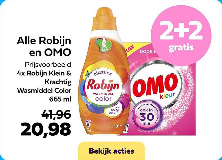 Alle Robijn En Omo 2+2 Gratis Aanbieding bij Plein - 1Folders.nl
