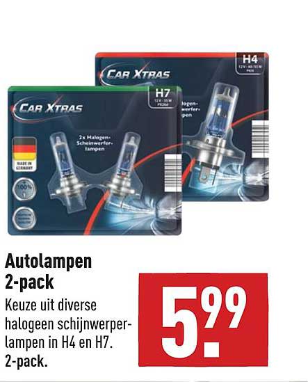 Car Xtras Autolampen 2-Pack Aanbieding bij ALDI 