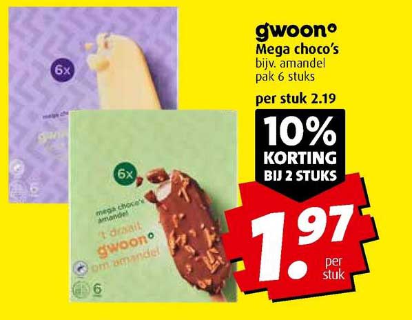 Mega Choco G'woon Mega Choco's Aanbieding bij Boni - 1Folders.nl