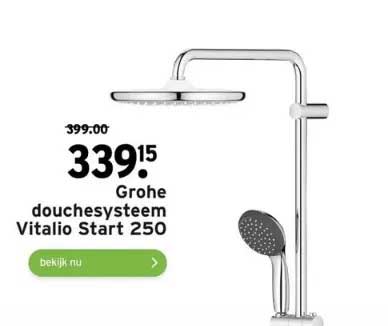 Grohe Eurosmart Cosmopolitan 25219001 Douchesysteem Inbouw met Tempesta 210, 210 mm, Rond Design, Chroom