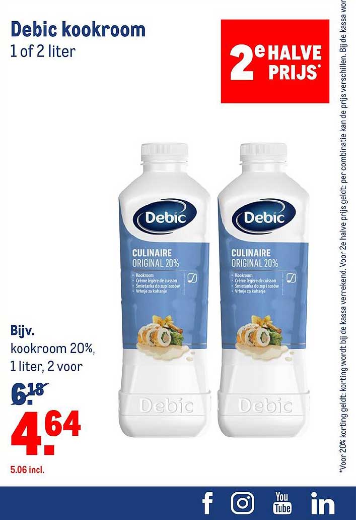 Debic Kookroom Aanbieding Bij Makro 1folders Nl