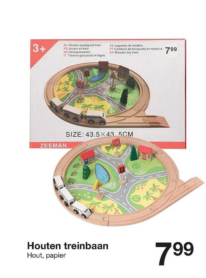 houten treinbaan set 63 delig | De Houtwagen