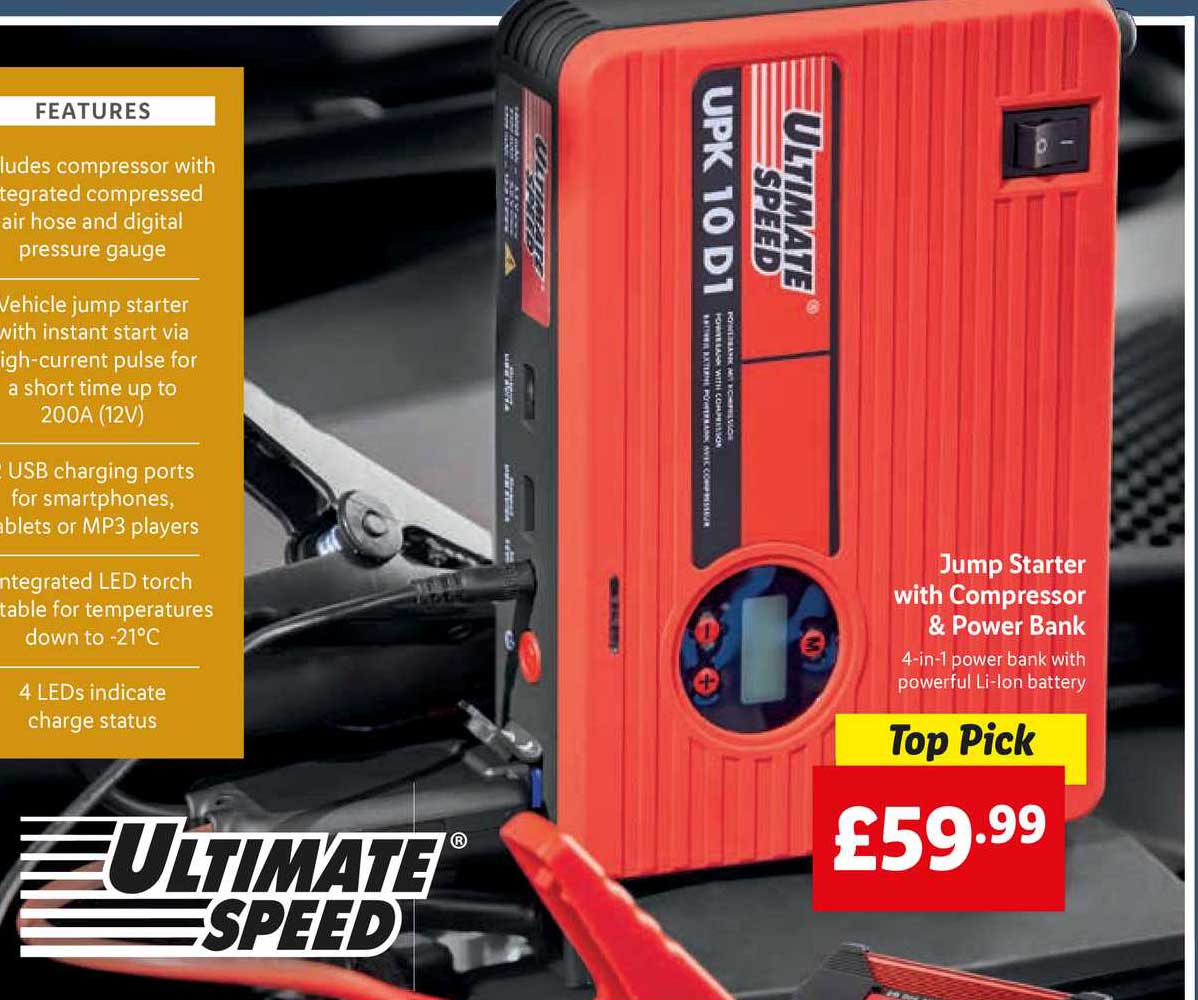 Ultimate Speed Powerbank with Compressor £59.99 @ Lidl