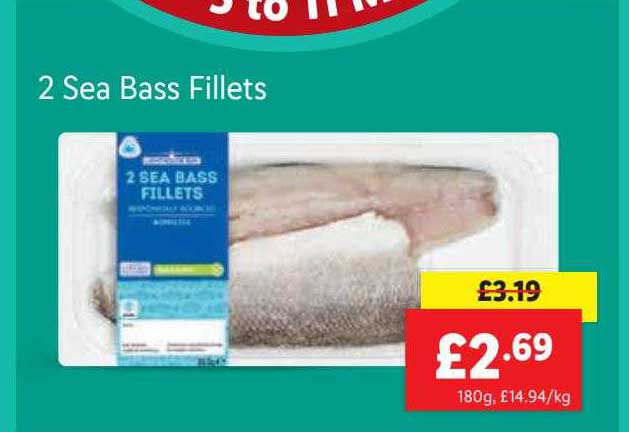2 Sea Bass Fillets Offer At Lidl Uk
