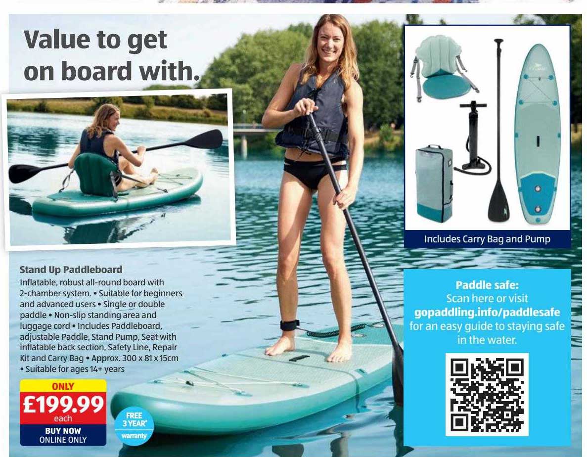 Stand Up Paddleboard Offer at Aldi