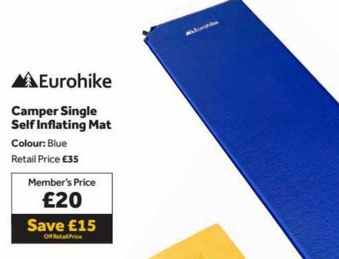 New Eurohike Camper Single Self-Inflating Mat 