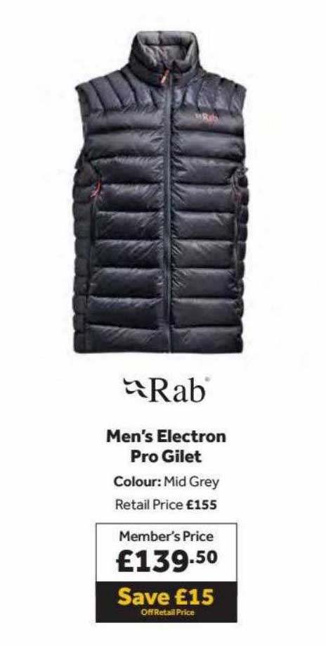 Rab Men's Electron Pro Gilet Offer at GO Outdoors - 1Offers.co.uk