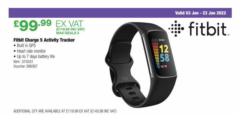 Costco Fitbit Charge 5 Activity Tracker